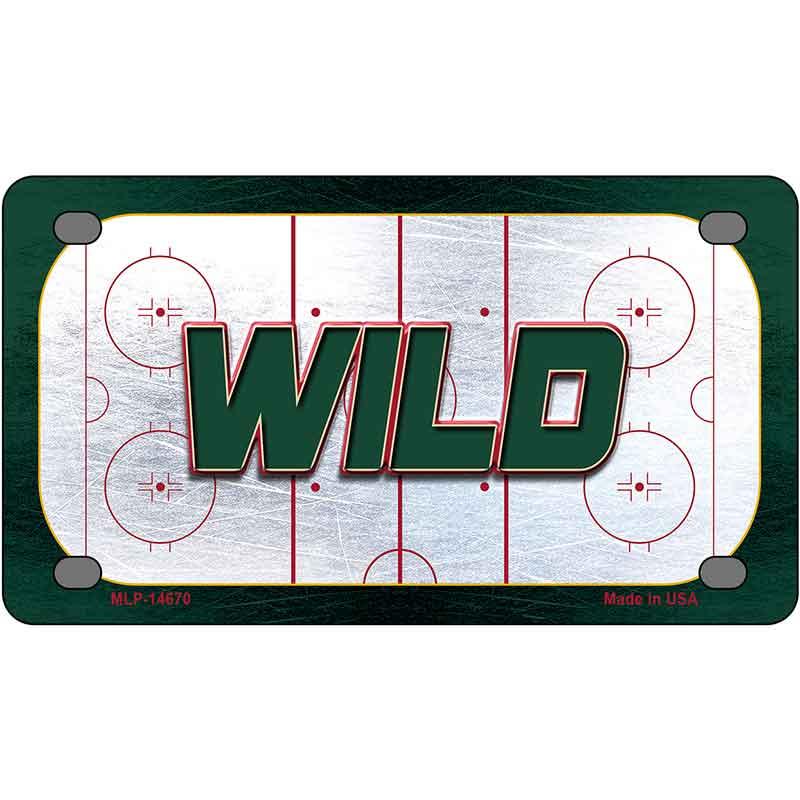 WILD Graphic Novelty Metal License Plate LP-14670 4" x 2.2" Mini (MLP)