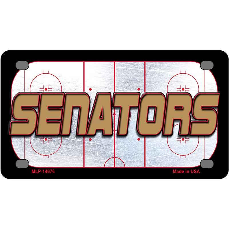 SENATORS Graphic Novelty Metal License Plate LP-14676 4" x 2.2" Mini (MLP)
