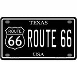 Route 66 Texas Metal Novelty License Plate 4" x 2.2" (MLP)