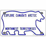 Northwest Territories Novelty Metal License Plate 4" x 2.2" (MLP)