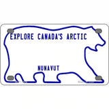 Nunavut Novelty Metal License Plate 4" x 2.2" (MLP)