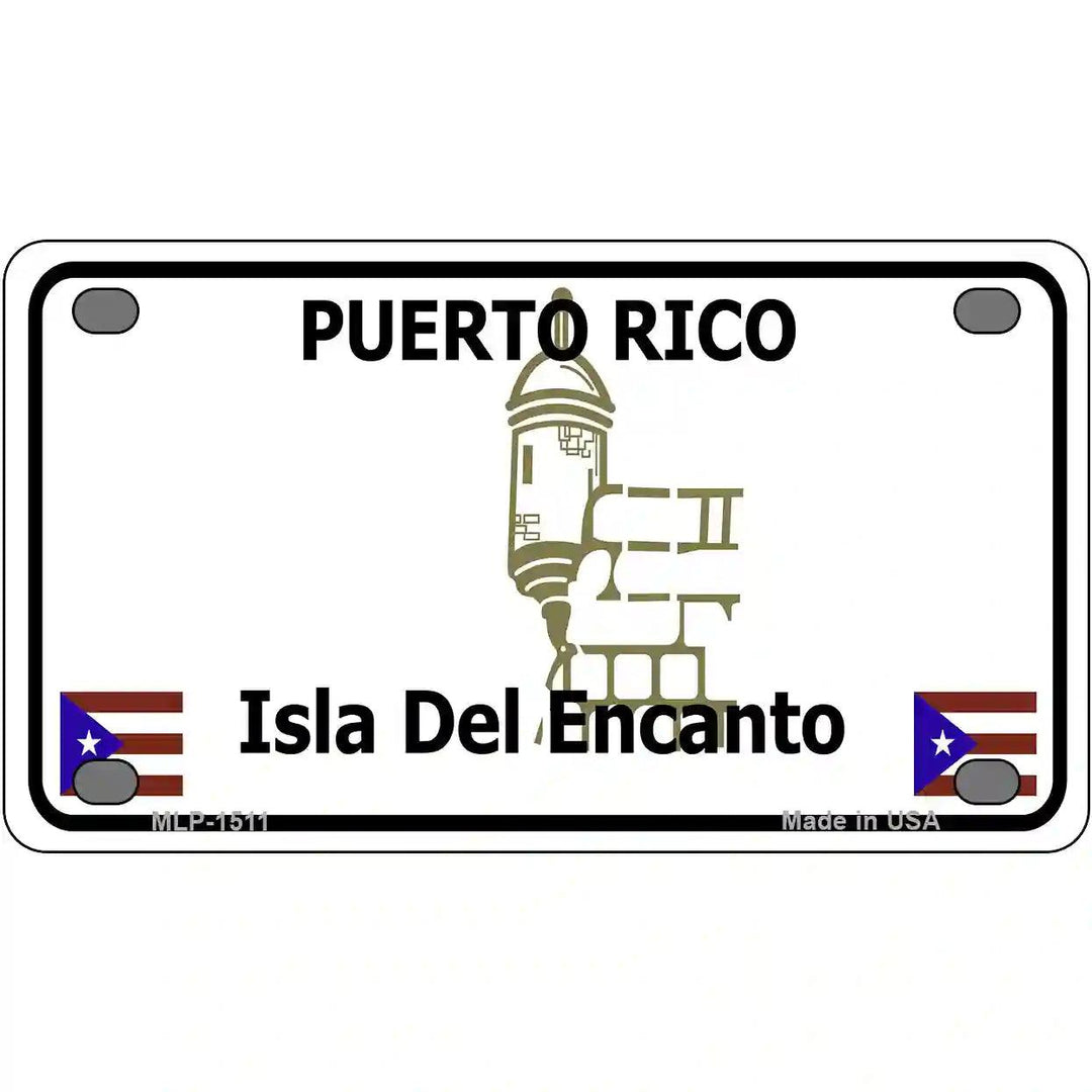 Puerto Rico Novelty Metal License Plate 4" x 2.2" (MLP)