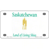 Saskatchewan Novelty Metal License Plate 4" x 2.2" (MLP)