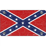 Distressed Confederate Flag Metal Novelty License Plate 4" x 2.2" (MLP)