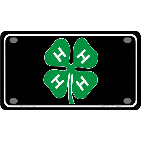 4-H Metal Novelty License Plate 4" x 2.2" (MLP)