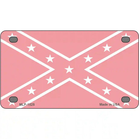 Pink Rebel Metal Novelty License Plate 4" x 2.2" (MLP)