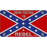 Im A Rebel Metal Novelty License Plate 4" x 2.2" (MLP)