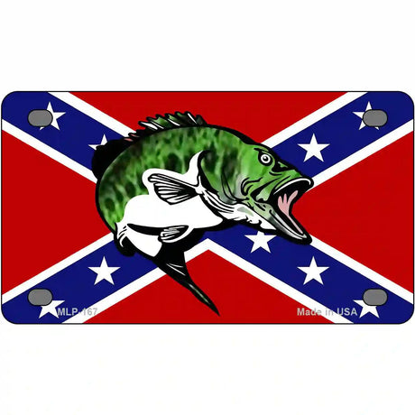 Rebel Fish Metal Novelty License Plate 4" x 2.2" (MLP)