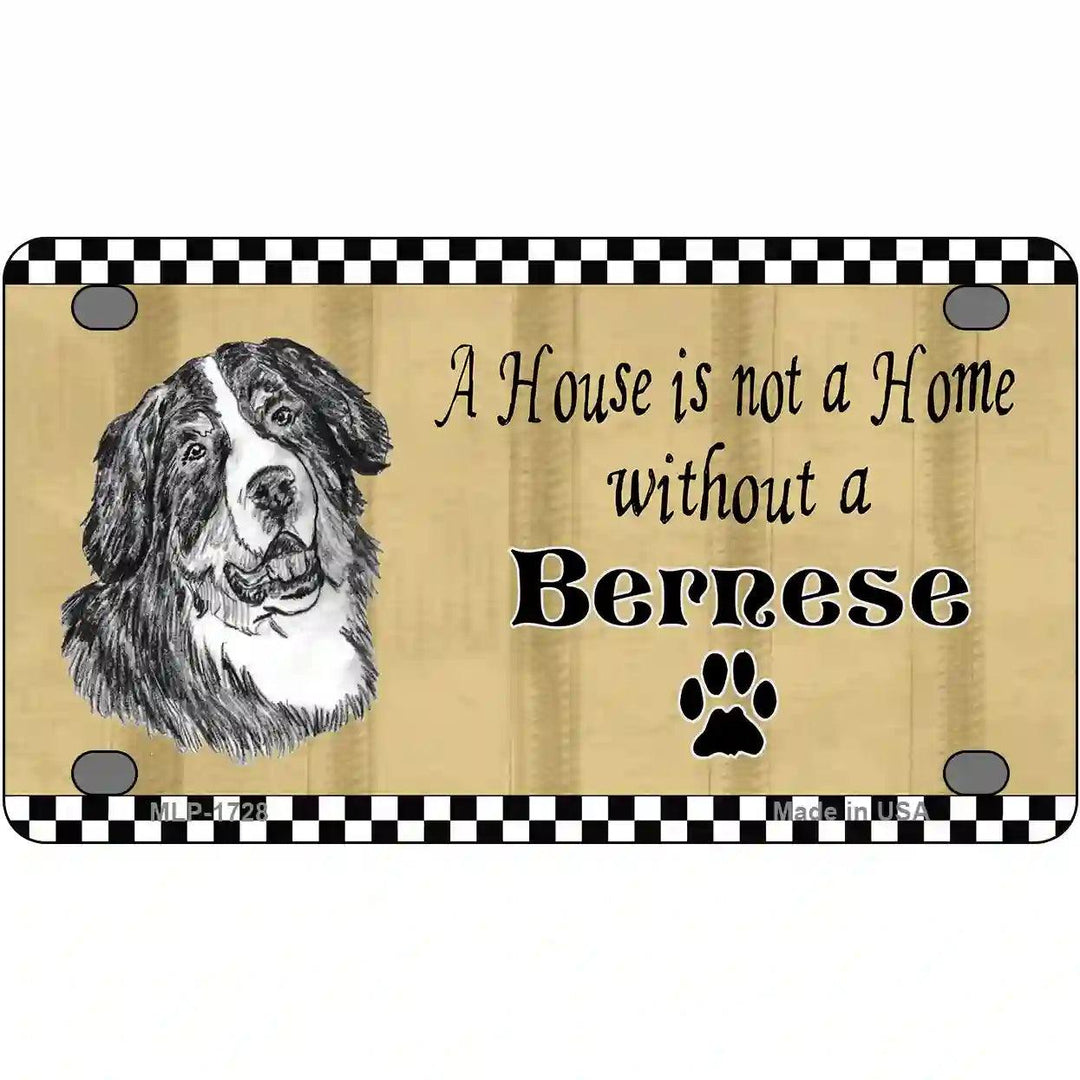 Pencil Sketch Bernese Metal Novelty License Plate 4" x 2.2" (MLP)