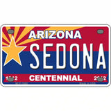 Arizona Centennial Sedona Metal Novelty License Plate 4" x 2.2" (MLP)