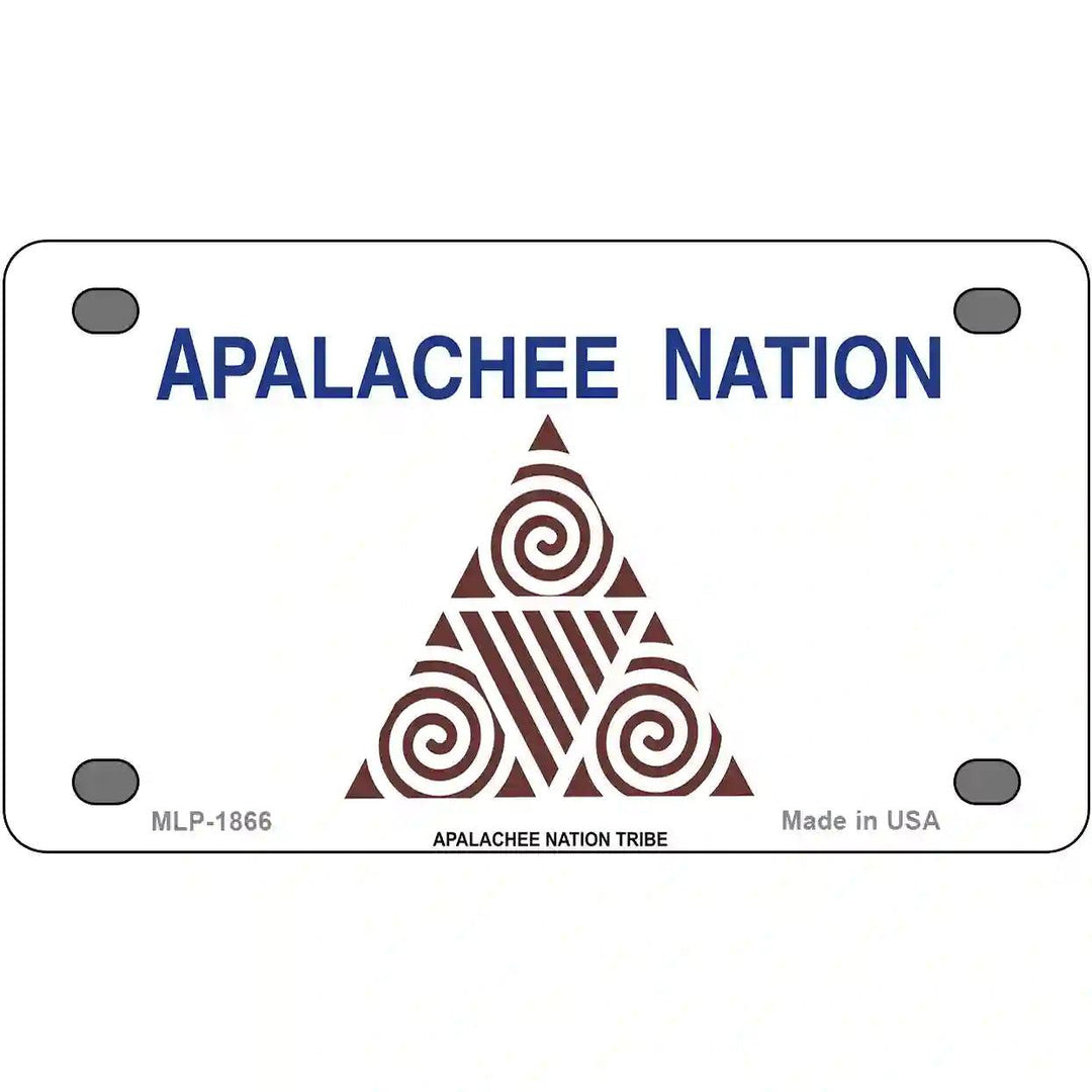 Apalachee Nation Flag Metal Novelty License Plate 4" x 2.2" (MLP)