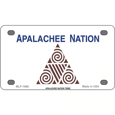 Apalachee Nation Flag Metal Novelty License Plate 4" x 2.2" (MLP)