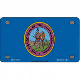 Chickasaw Nation Flag Metal Novelty License Plate 4" x 2.2" (MLP)