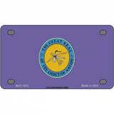 Choctaw Nation Flag Metal Novelty License Plate 4" x 2.2" (MLP)