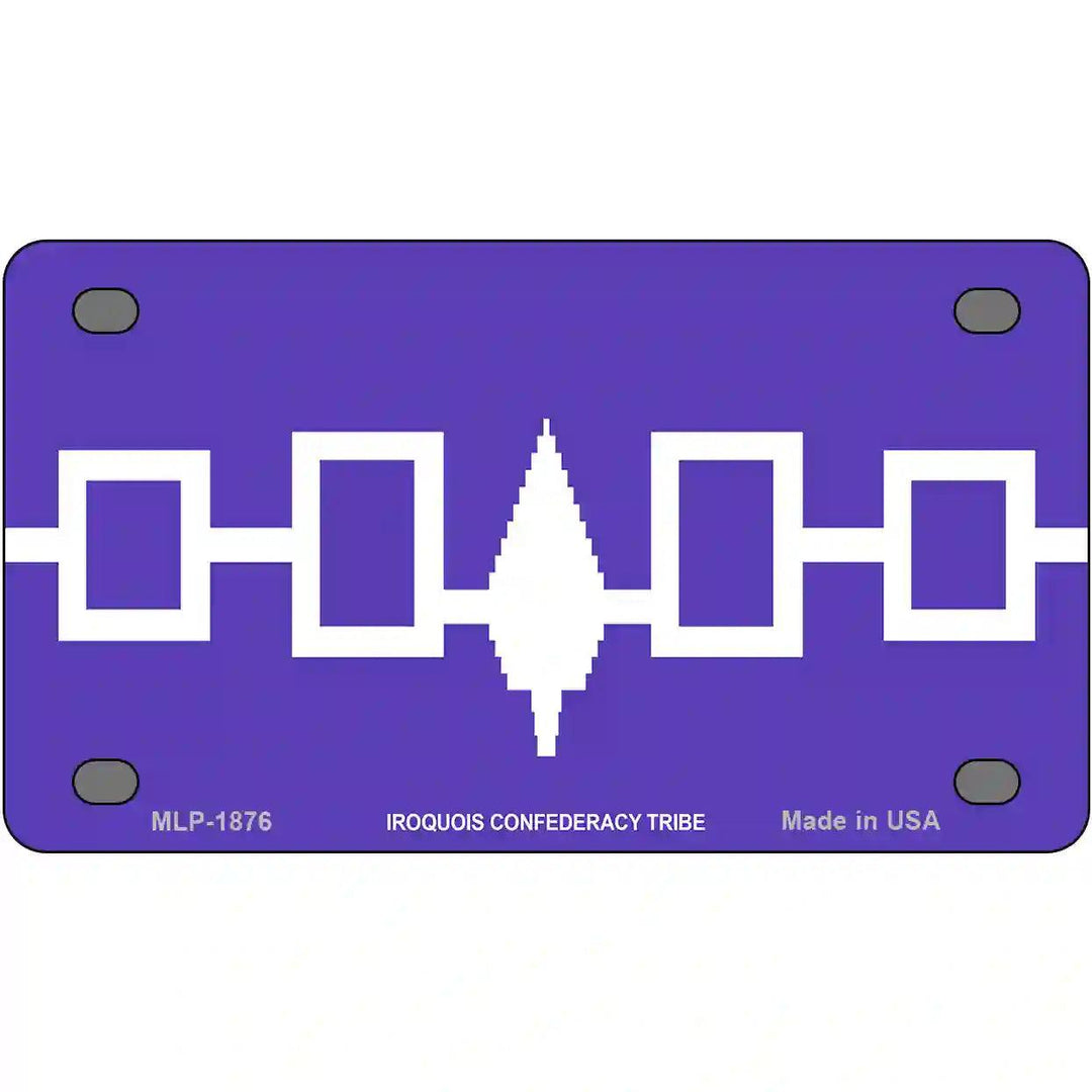 Iroquois Confederacy Flag Metal Novelty License Plate 4" x 2.2" (MLP)