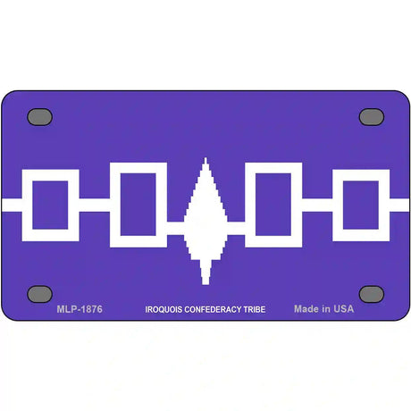 Iroquois Confederacy Flag Metal Novelty License Plate 4" x 2.2" (MLP)