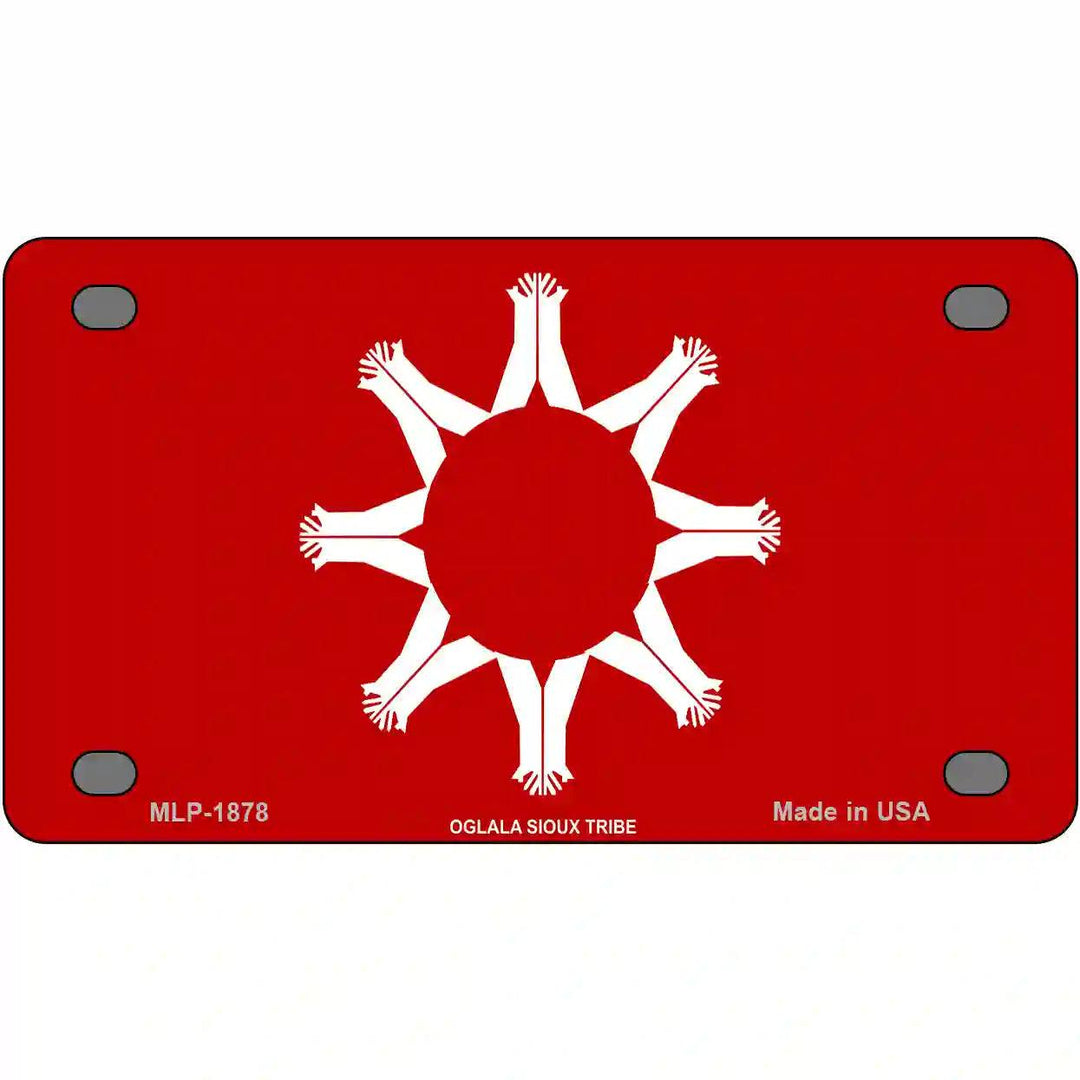 Oglala Sioux Tribe Flag Metal Novelty License Plate 4" x 2.2" (MLP)