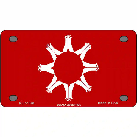 Oglala Sioux Tribe Flag Metal Novelty License Plate 4" x 2.2" (MLP)