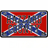 Hazard County Confederate Flag Metal Novelty License Plate 4" x 2.2" (MLP)