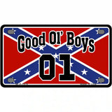 Good Ol Boys Confederate Flag Metal Novelty License Plate 4" x 2.2" (MLP)