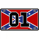 Confederate Flag 01 Metal Novelty License Plate 4" x 2.2" (MLP)