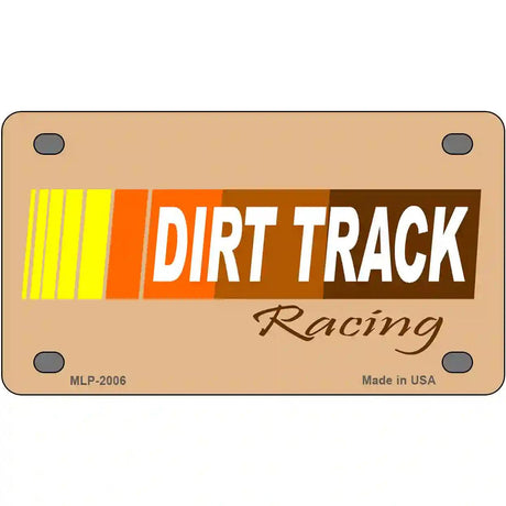 Dirt Track Racing Metal Novelty License Plate 4" x 2.2" (MLP)
