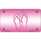 Flip Flops Pink Metal Novelty License Plate 4" x 2.2" (MLP)