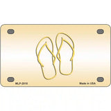 Flip Flops Yellow Metal Novelty License Plate 4" x 2.2" (MLP)