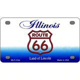 Route 66 Shield Illinois Metal Novelty License Plate 4" x 2.2" (MLP)