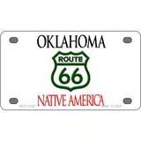 Route 66 Shield Oklahoma Novelty Metal License Plate 4" x 2.2" (MLP)