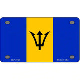 Barbados Flag Metal Novelty License Plate 4" x 2.2" (MLP)