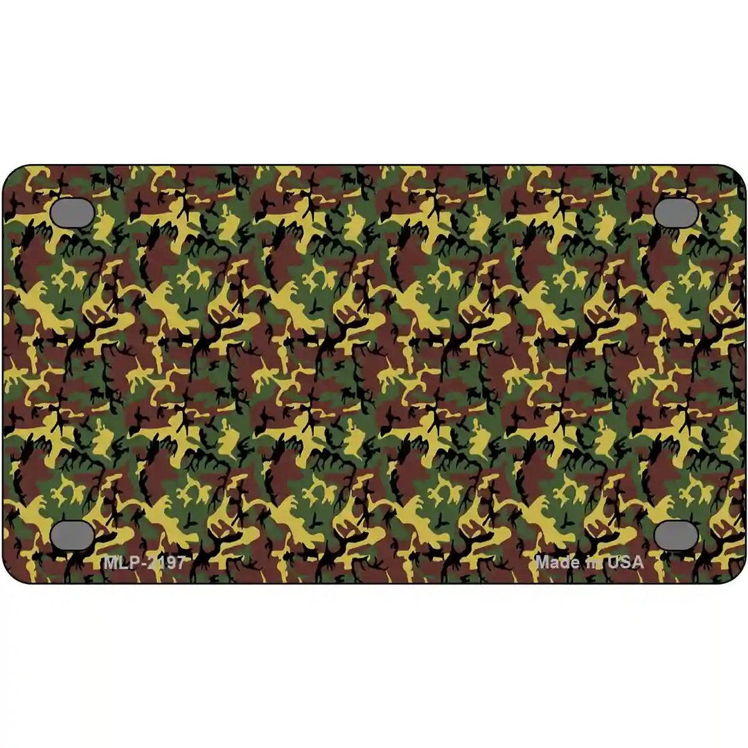 Camouflage Metal Novelty License Plate 4" x 2.2" (MLP)