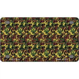 Camouflage Metal Novelty License Plate 4" x 2.2" (MLP)