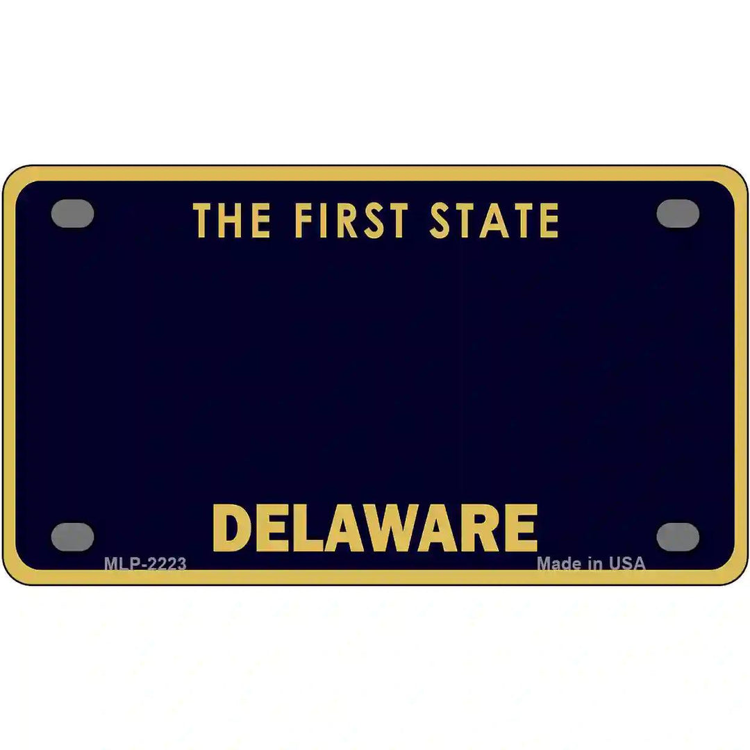 Delaware State Blank Novelty Metal License Plate 4" x 2.2" (MLP)