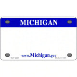 Michigan Blue Blank Novelty Metal License Plate 4" x 2.2" (MLP)