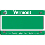 Vermont Novelty State Blank Metal License Plate 4" x 2.2" (MLP)