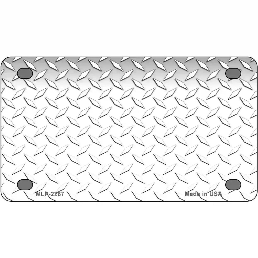 Diamond White Metal Novelty License Plate 4" x 2.2" (MLP)