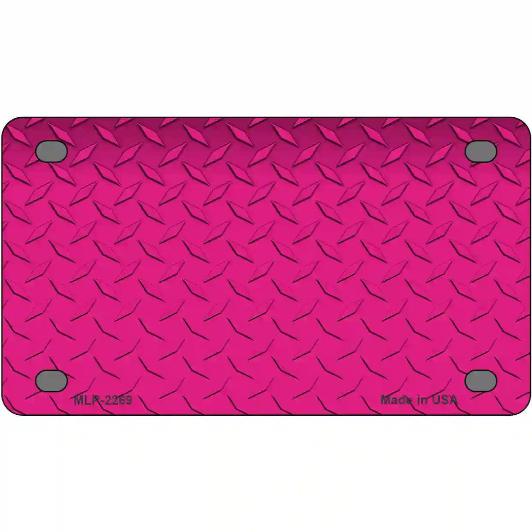 Diamond Pink Metal Novelty License Plate 4" x 2.2" (MLP)