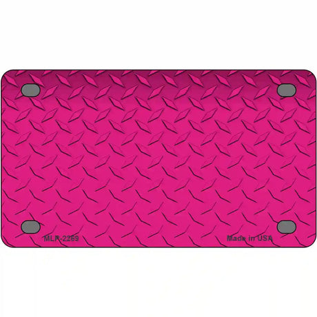 Diamond Pink Metal Novelty License Plate 4" x 2.2" (MLP)