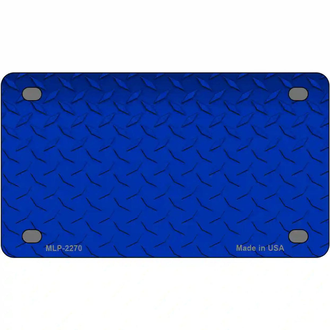 Diamond Blue Metal Novelty License Plate 4" x 2.2" (MLP)
