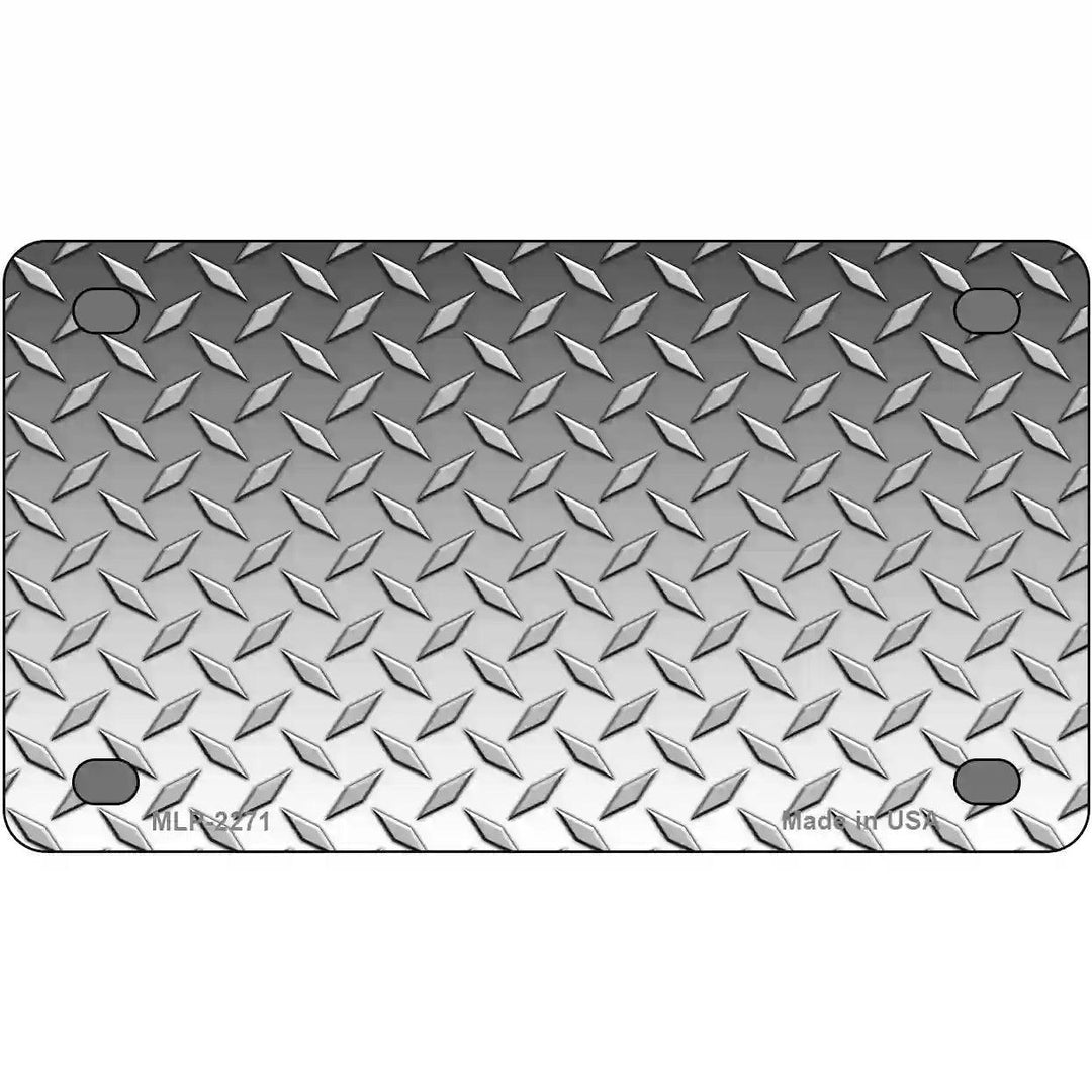 Diamond Silver Metal Novelty License Plate 4" x 2.2" (MLP)