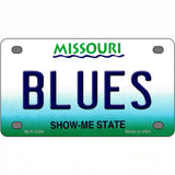 Blues Missouri State Metal Novelty License Plate 4" x 2.2" (MLP)