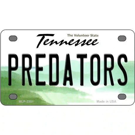 Predators Tennessee Novelty State Metal License Plate 4" x 2.2" (MLP)