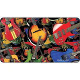 Guitars Black Metal Novelty License Plate 4" x 2.2" (MLP)