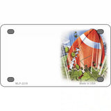 Football Offset Metal Novelty License Plate 4" x 2.2" (MLP)