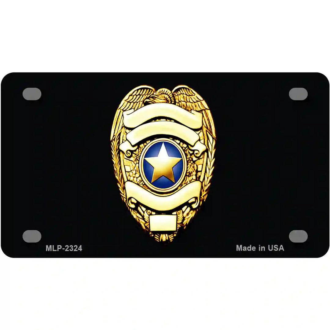 Police Badge Metal Novelty License Plate 4" x 2.2" (MLP)