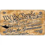 We The People Metal Novelty License Plate 4" x 2.2" (MLP)