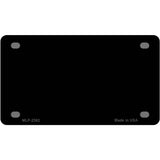 Black Solid Metal Novelty License Plate 4" x 2.2" (MLP)