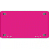 Pink Solid Metal Novelty License Plate 4" x 2.2" (MLP)