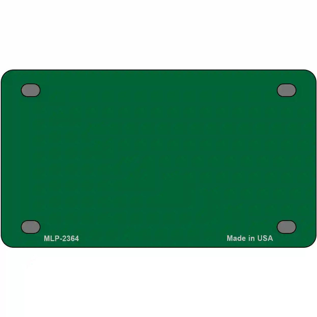 Green Solid Metal Novelty License Plate 4" x 2.2" (MLP)